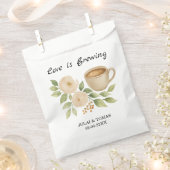 水エレガント色フローラコーヒーブライダルシャワー フェイバーバッグ (クリップ留めされた状態)