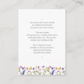 水エレガント色フローラスクリプ結婚トの詳細 エンクロージャーカード (裏面)