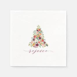 水エレガント色フローラツリー喜び スタンダードカクテルナプキン