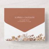 水エレガント色フローラテラコッタ オールインワン招待状 (裏面)