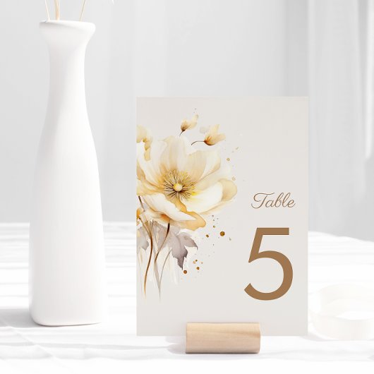 水エレガント色フローラデリケート結婚ズ テーブルナンバー