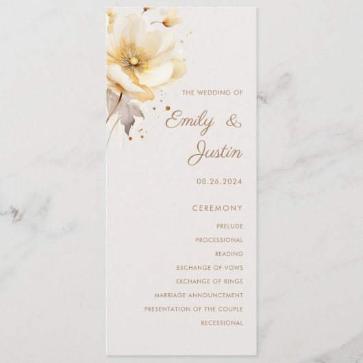 水エレガント色フローラデリケート結婚ズ プログラム (正面)