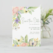 水エレガント色フローラバタフライフラワーガーデン セーブザデート (スタンド正面)