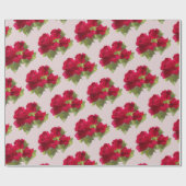 水エレガント色フローラバラ包装紙 ラッピングペーパー (フラット)