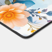 水エレガント色フローラパッテンデザイン デスクマット (コーナー)