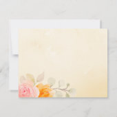 水エレガント色フローラパーソナライズされたクリーム ノートカード (裏面)