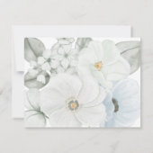 水エレガント色フローラパーソナライズされた ノートカード (裏面)