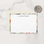 水エレガント色フローラパーソナライズされた ノートカード (正面/裏面インサイチュ)