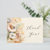 水エレガント色フローラビーフラットサンキューカード サンキューカード (スタンド正面)