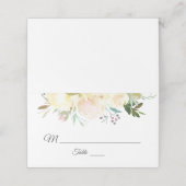 水エレガント色フローラピンクアイボリー結婚ズ プレイスカード (外部開封)