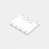 水エレガント色フローラピンクラベンダーカスタム ポストイット (アングル)