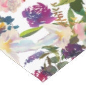 水エレガント色フローラピンク紫ホワイトグリーン テーブルクロス (アングル)