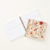水エレガント色フローラフェミニンスモールビジネス ノートブック (内部)