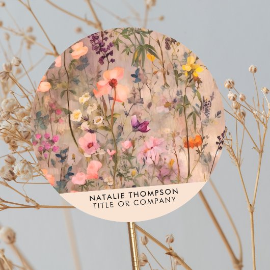 水エレガント色フローラフェミニンスモールビジネス ラウンドシール