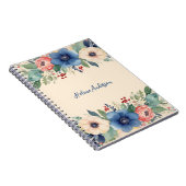 水エレガント色フローラフェミニン ノートブック (右側)