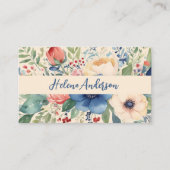 水エレガント色フローラフェミニン 名刺 (正面)