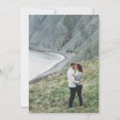 水エレガント色フローラフォト結婚ズ セーブザデート (裏面)