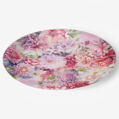 水エレガント色フローラブケッツ ペーパープレート (アングル)