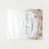 水エレガント色フローラブライダルシャワータペストリー タペストリー (正面(横))