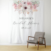 水エレガント色フローラブライダルシャワー背景 タペストリー (インサイチュ)