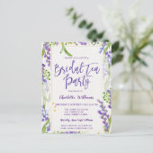 水エレガント色フローラブライダルシャワー茶 ポストカード (スタンド正面)