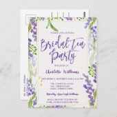 水エレガント色フローラブライダルシャワー茶 ポストカード (正面/裏面)