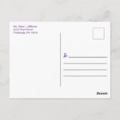 水エレガント色フローラブライダルシャワー茶 ポストカード (裏面)