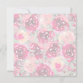 水エレガント色フローラブライダルシャワー 招待状 (裏面)