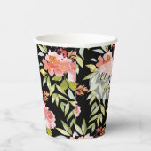 水エレガント色フローラブライダルシャワー 紙コップ (右)