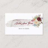 水エレガント色フローラブルゴーニュアポイントメント 予約カード (正面)