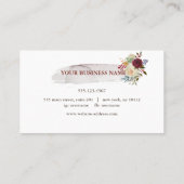 水エレガント色フローラブルゴーニュロイヤリティカード ロイヤリティカード (裏面)