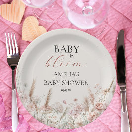 水エレガント色フローラベビー開花 ペーパープレート