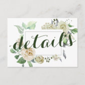 水エレガント色フローラボ結婚タニカル詳細 エンクロージャーカード (正面)