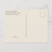 水エレガント色フローラボ結婚タニズ インビテーションポストカード (裏面)