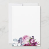 水エレガント色フローラボ結婚タニズ 招待状 (裏面)