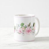 水エレガント色フローラマグ コーヒーマグカップ (正面右)