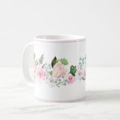 水エレガント色フローラマグ コーヒーマグカップ (正面左)