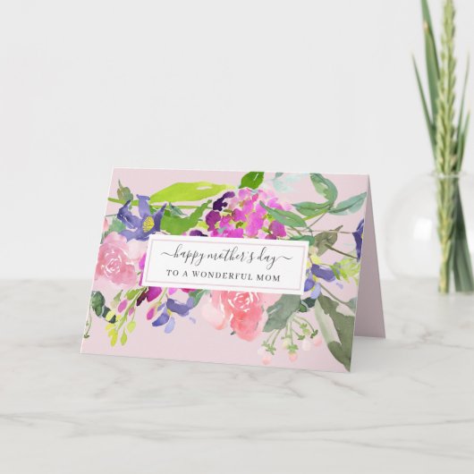 水エレガント色フローラマザーズデイカード シーズンカード (正面)