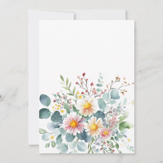 水エレガント色フローラマザーズデイブランチ 招待状 (裏面)