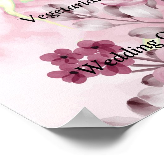 水エレガント色フローラメニュー記号 ポスター (角)