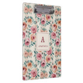 水エレガント色フローラモノグラかわいらしム クリップボード (右)