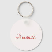 水エレガント色フローラモノグラム文字A キーホルダー (裏面)