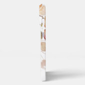 水エレガント色フローラモノグラム iPhoneケース (左側面)