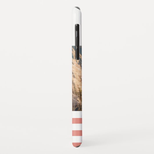 水エレガント色フローラモノグラム「M」写真 Case-Mate iPhoneケース (裏面/左)