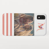 水エレガント色フローラモノグラム「M」写真 Case-Mate iPhoneケース (裏面(横))