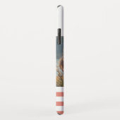 水エレガント色フローラモノグラム"V"写真 Case-Mate iPhoneケース (裏面/右)