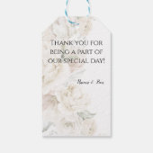 水エレガント色フローラモノグラ結婚ムのギフトTa ギフトタグ (裏面)