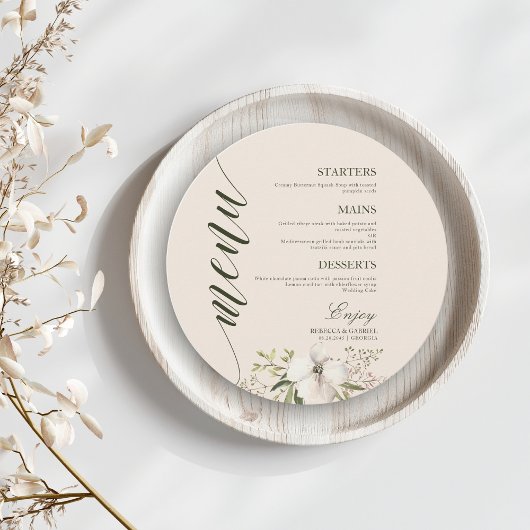 水エレガント色フローララウンドフォト結婚ズ メニュー