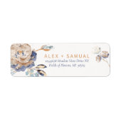 水エレガント色フローララベル ラベル (正面)