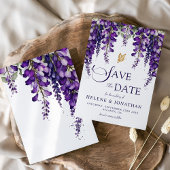 水エレガント色フローララベンダー庭園の結婚式 セーブザデート